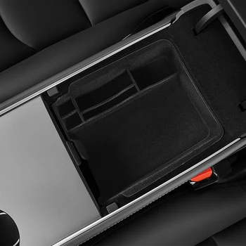 1 Шт Автомобильный Подлокотник Cubby Ящик Для Хранения Центральной Консоли Подлокотник Ящик Для Хранения Tesla Модель 3 Y 2021 Изображение 1