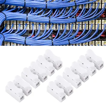 30/50шт 2 3-контактных разъема электрического кабеля CH2 CH3 Клеммы для быстрого соединения проводов с замком Подключение лампы Изображение 4