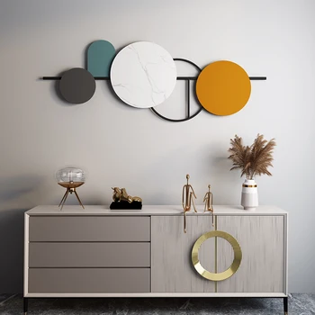 Современный минималистичный декор стен гостиной металлический кулон креативный фон для украшения стен