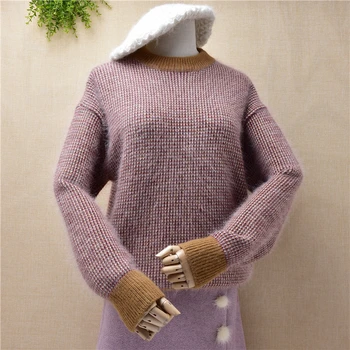 Топ mujer femme 2020, новый зимний свитер с длинными рукавами, норковый кашемировый вязаный толстый пуловер, базовые свитера, джемперы, блузки, накидка