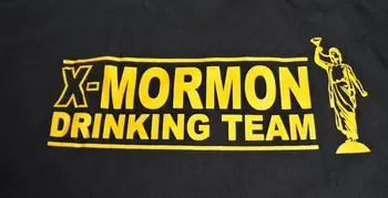 Мужская команда по употреблению пива L Mormon, Черная футболка, Забавный подарок с юмором колледжа Изображение 0