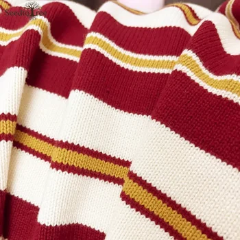 Осенние и зимние повседневные мужские свитера в полоску с длинными рукавами и круглым вырезом, модный вязаный пуловер Изображение 5