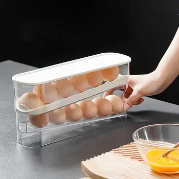 Стеллаж для хранения яиц в холодильнике, держатель для яиц, дозатор для яиц, коробка для хранения в холодильнике Изображение 0
