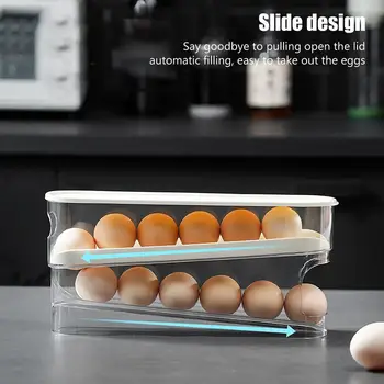 Стеллаж для хранения яиц в холодильнике, держатель для яиц, дозатор для яиц, коробка для хранения в холодильнике Изображение 1
