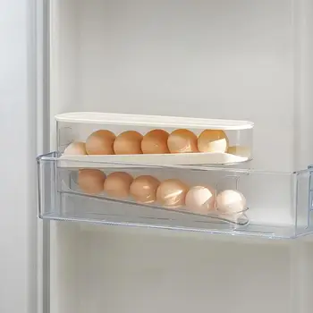 Стеллаж для хранения яиц в холодильнике, держатель для яиц, дозатор для яиц, коробка для хранения в холодильнике Изображение 3