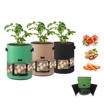 Сумки для выращивания молодого картофеля с окошком, горшок для домашнего сада, сумки для выращивания овощей в теплице, вертикальная садовая сумка jardin, плантатор