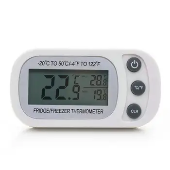 Точный Термометр Морозильной Камеры Цифровой Термометр Холодильника с ЖК-Дисплеем Макс/мин для Холодильника Кухни Ресторанов 2шт Изображение 1