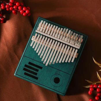 17 Клавиш Калимба Пианино для большого пальца Корпус из высококачественного дерева Красное дерево Музыкальные Инструменты С обучающей книгой Молоток для настройки Пианино Калимба Изображение 3