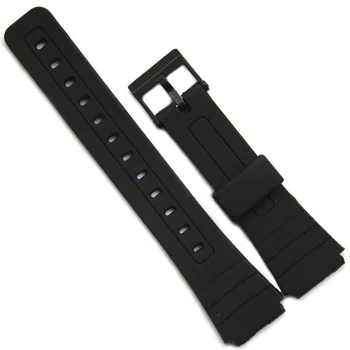 Сменный ремешок для часов 18 мм, ремешок для наручных часов из черного полимерного пластика