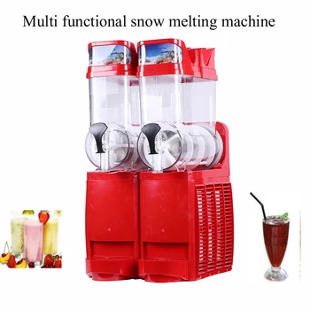Коммерческая машина для приготовления слякоти льда PBOBP, машина для таяния снега с двумя резервуарами, машина для приготовления смузи и граниты