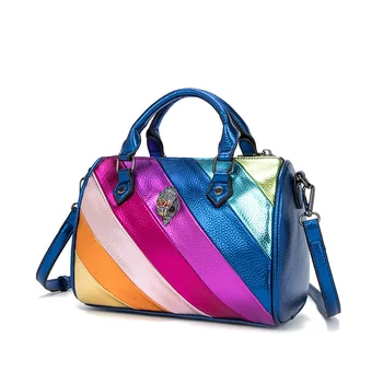 Сумка Kurt G London Eagle Head 2023 Новый роскошный Дизайнерский модный бренд Rainbow Messenger Bag с красочной прострочкой