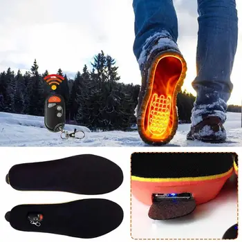Стельки с USB-подогревом, Перезаряжаемая Электрическая грелка для ног, грелка для носков, Зимние Стельки для занятий спортом на открытом воздухе с подогревом для обуви