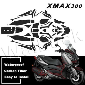 Наклейка На Крышку Топливного Бака Из Углеродного Волокна, Резиновый Обтекатель, Защитная Наклейка, Аксессуары, Водонепроницаемые Для Yamaha XMAX300 X-MAX300 xmax 300