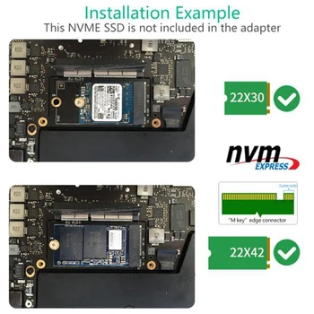 M.2 NGFF M-Key NVME SSD Конвертирующая карта Подходит для Pro 2016 2017 13 ДЮЙМОВ A1708 A1707 A1706 Изображение 3