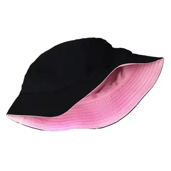 Модная широкополая шляпа с солнцезащитным кремом, обратимые рыболовные кепки, хлопковая однотонная шляпа для улицы Изображение 4