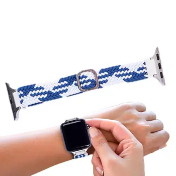 Сменный ремешок для часов, совместимый с ремешком Apple Watch, прочный плетеный браслет для женщин и мужчин, легкий ремешок