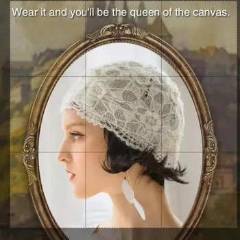 Женский кружевной классический лирический берет ручной вязки, осенне-зимняя шерстяная шапка из мохера, теплая шерстяная шапка ручной работы, берет