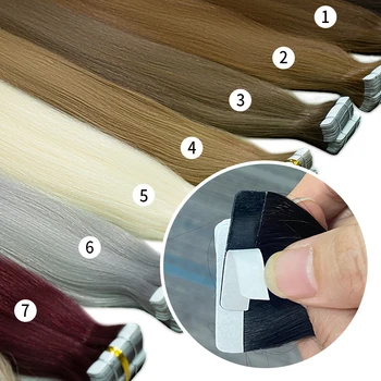 Европейская русская лента для наращивания человеческих волос с двойной вытяжкой, высококачественная натуральная лента Remy для наращивания волос