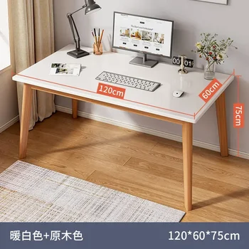 Официальный Новый простой письменный стол SH Aoliviya на ножке из цельного дерева, студенческий рабочий стол, Простой офисный домашний настольный компьютер, письменный стол в спальне