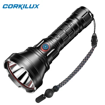 CORKILUX BT90 LED Мощный уличный фонарик дальнего действия с высоким люменом, 21700 Аккумулятор Type-C USB, Перезаряжаемый Водонепроницаемый ночник