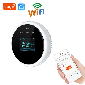 Детектор утечки природного газа Tuya WiFi Интеллектуальный датчик газа кухонной охранной сигнализации