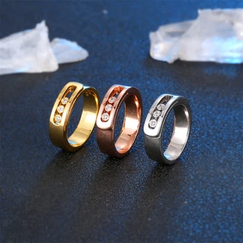 Модное и классическое кольцо серии Move из стерлингового серебра 925 пробы с роскошным предложением свадебных ювелирных изделий в подарок Изображение 0