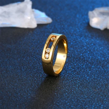 Модное и классическое кольцо серии Move из стерлингового серебра 925 пробы с роскошным предложением свадебных ювелирных изделий в подарок Изображение 2