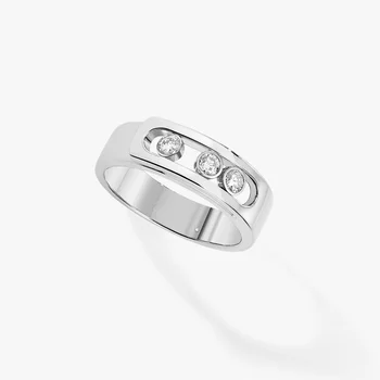 Модное и классическое кольцо серии Move из стерлингового серебра 925 пробы с роскошным предложением свадебных ювелирных изделий в подарок Изображение 5