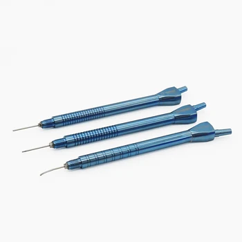 Микроскопические Инструменты Ручка для всасывания Суперэмульсии из титанового сплава премиум-класса С синей втулкой Прямое Колено 45 °