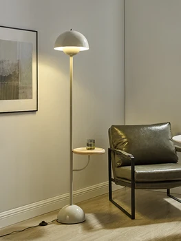 Журнальный столик Bud, Торшер, диван для гостиной, кабинет, спальня в кремовом стиле, Креативная атмосфера Ins, Вертикальная настольная лампа