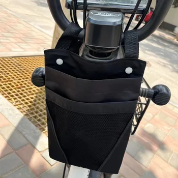 1 шт. Велосипедная сумка для хранения спереди, держатель для мобильного телефона, Водонепроницаемая Велосипедная корзина, подвесной карман для хранения запчастей для электромобилей Изображение 0