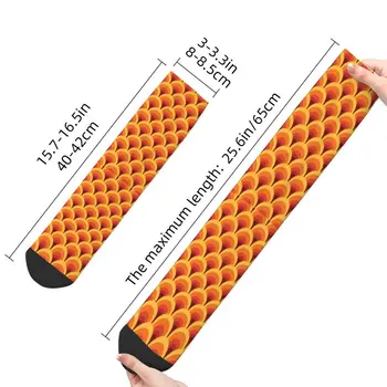 Оранжевые волнистые мужские носки в стиле ретро с градиентным рисунком Унисекс, забавные абстрактные геометрические носки для девочек на весну, лето, Осень, зиму Изображение 2