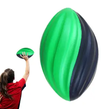 Тренировочный мяч для регби, спиральный мяч для регби с медленным отскоком, для тренировок, 5 дюймов, твердые игрушки для регби Для командной деятельности, Многоразовый мяч для регби для Изображение 0