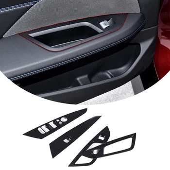Для BMW 4 серии G26 2021-2022 Стеклянный подъемник двери автомобиля декоративная рамка наклейка Кнопка подъема стекла ABS аксессуары для защиты рамы Изображение 0
