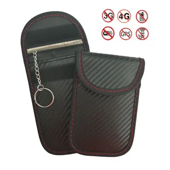 Блокиратор сигналов автомобильных ключей Faraday Bag Keyless Fob RFID-блокирующий чехол-чехол для защиты сумки для хранения автомобильных ключей-органайзера Изображение 2